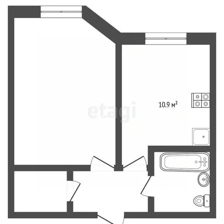 1-к кв. Вологодская область, Вологда Воркутинская ул., 16 (42.2 м) - Фото 2