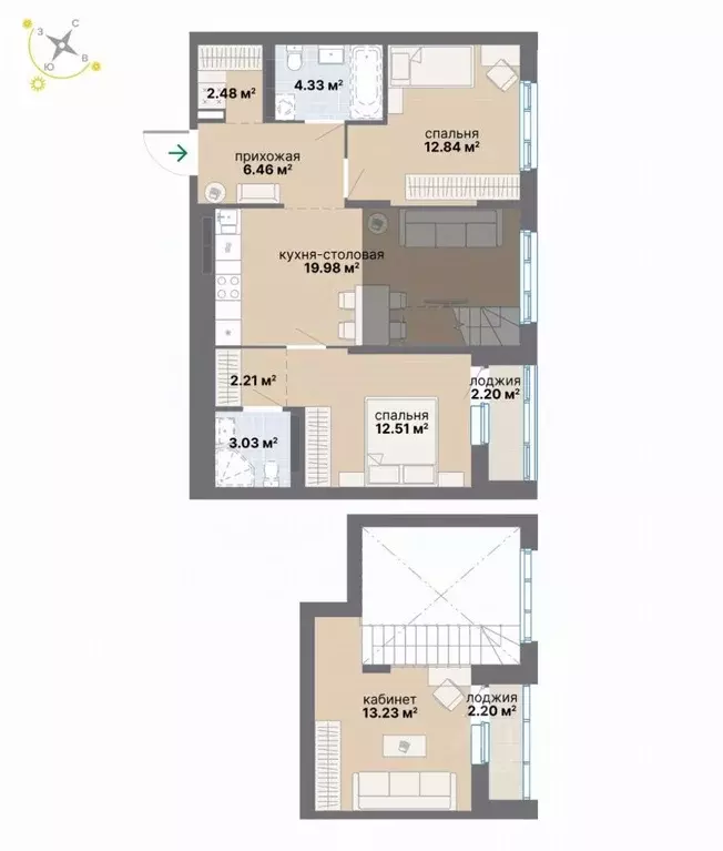 2-к кв. Свердловская область, Екатеринбург Эльмаш жилрайон,  (83.88 м) - Фото 0