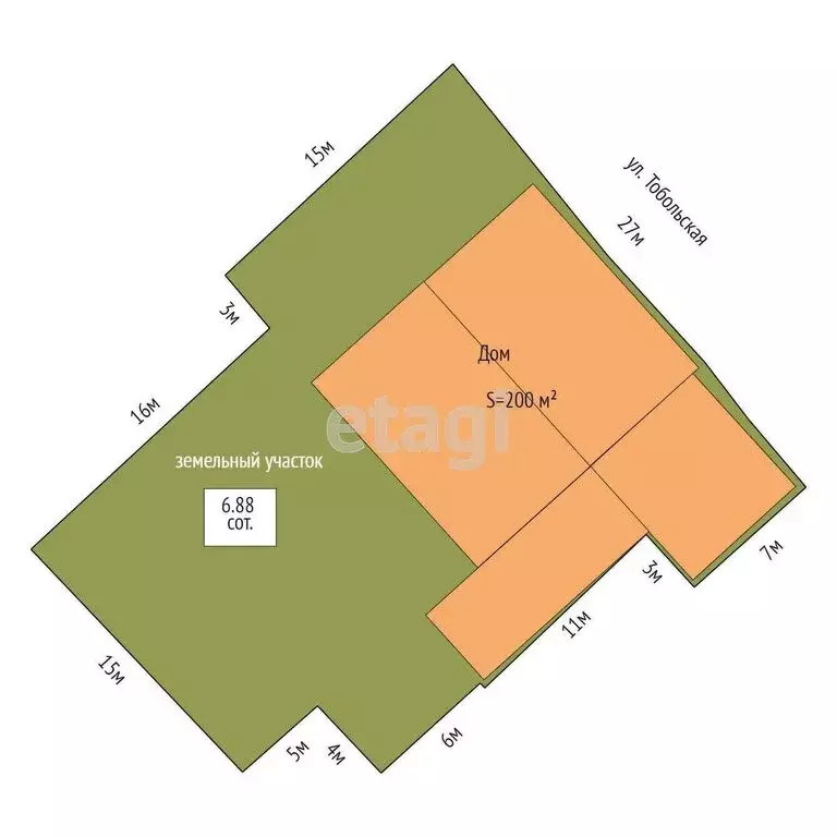 Дом в Ялуторовск, Тобольская улица (200 м) - Фото 1