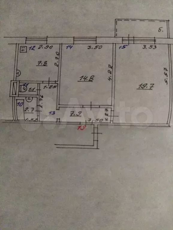 2-к. квартира, 55 м, 5/5 эт. - Фото 0
