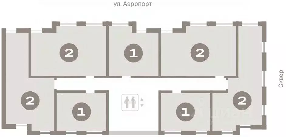 2-к кв. Новосибирская область, Новосибирск ул. Аэропорт, 88 (62.78 м) - Фото 1