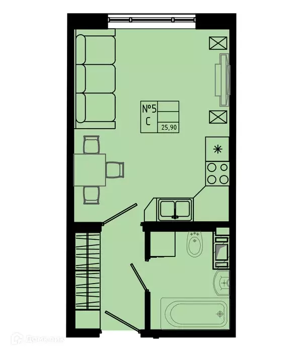 Продаётся квартира-студия, 25.9 м - Фото 0