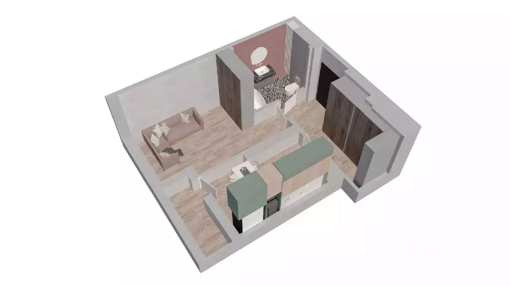 1-к кв. Ростовская область, Батайск ул. Ушинского, 27Ак2 (33.8 м) - Фото 1