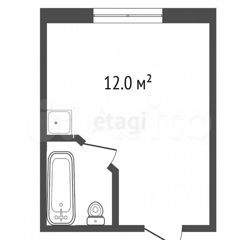 1-к. квартира, 11,7 м, 3/9 эт. - Фото 0