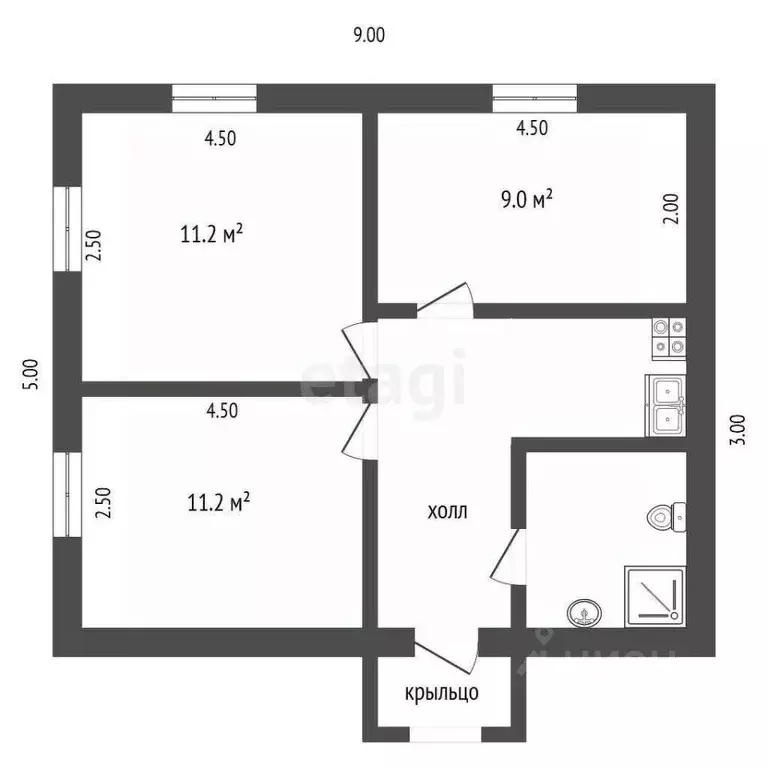 Дом в Крым, Феодосия муниципальный округ, с. Береговое ул. Садовая (45 ... - Фото 2