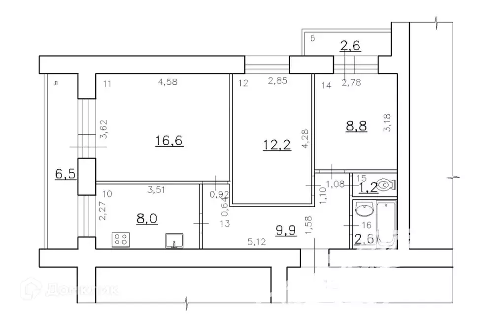 Продаётся 3-к квартира, 68.4 м - Фото 1