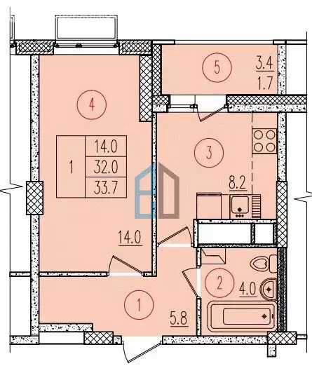 1-комнатная квартира: Солнечногорск, переулок Механизаторов, 4к2 (33.7 ... - Фото 2