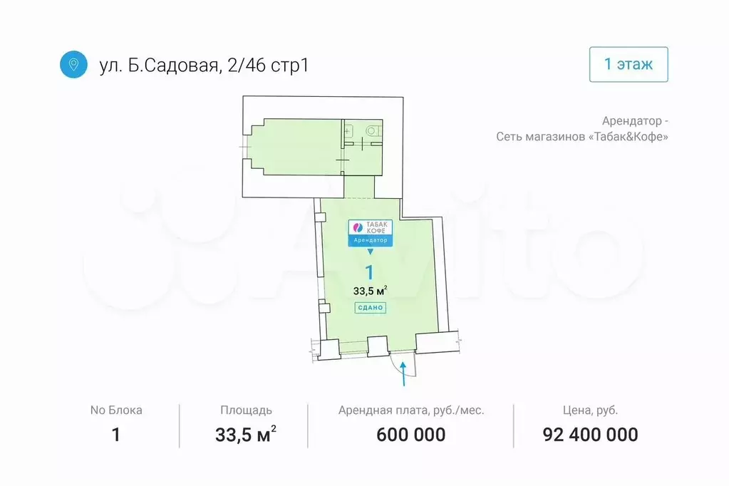 Продам торговое помещение, 33.5 м - Фото 0