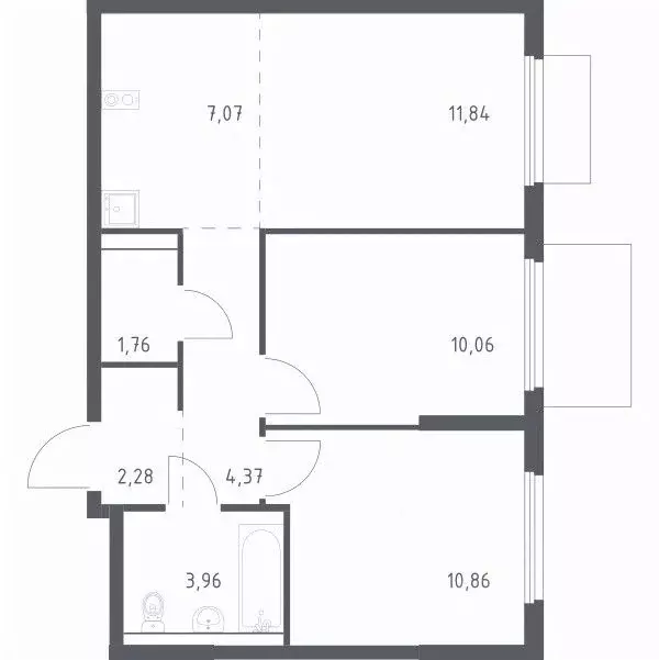 2-к кв. Московская область, Ленинский городской округ, Мисайлово пгт, ... - Фото 1