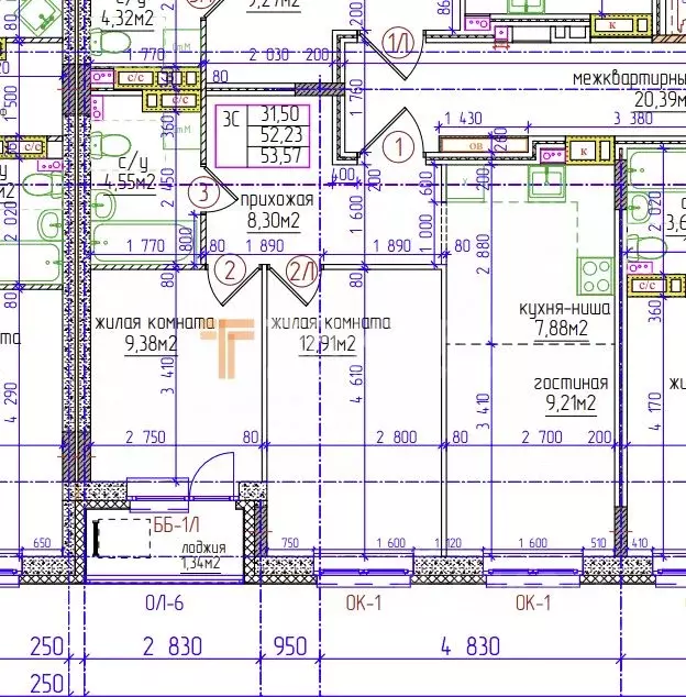 2-к кв. Пермский край, Пермь ул. Лифанова, 38 (51.7 м) - Фото 2