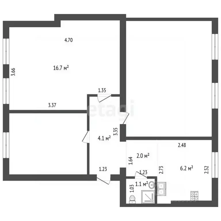 Комната Алтайский край, Барнаул ул. Гулькина, 31 (16.7 м) - Фото 2