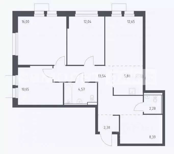4-к кв. Московская область, Балашиха Балашихинское ш., 8 (88.38 м) - Фото 1