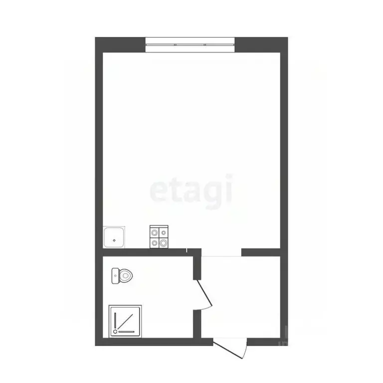 Студия Тюменская область, Тюмень ул. 30 лет Победы, 76 (16.2 м) - Фото 1