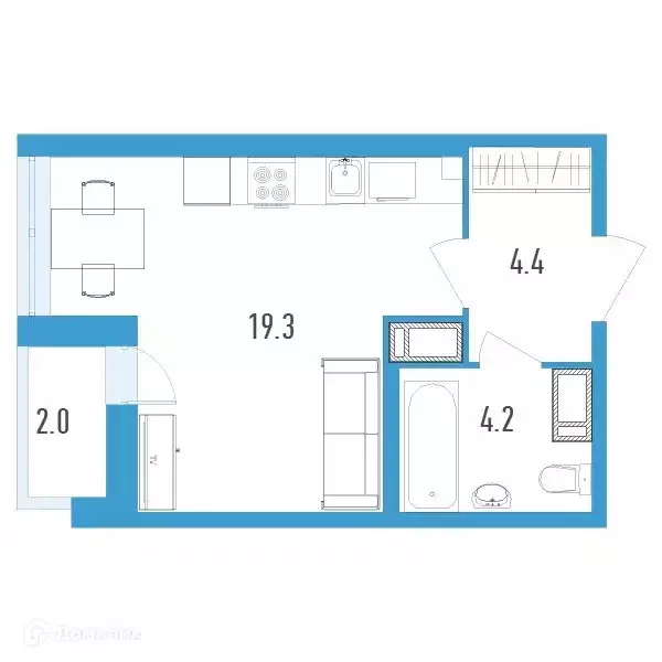 Продаётся 1-к квартира, 28.1 м - Фото 1