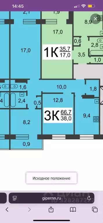 3-к кв. Нижегородская область, Нижний Новгород ул. Сергея Акимова, 54 ... - Фото 2