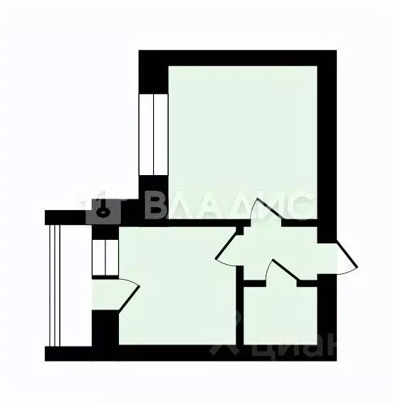 1-к кв. Владимирская область, Владимир ул. Родионовка, 4 (42.2 м) - Фото 2