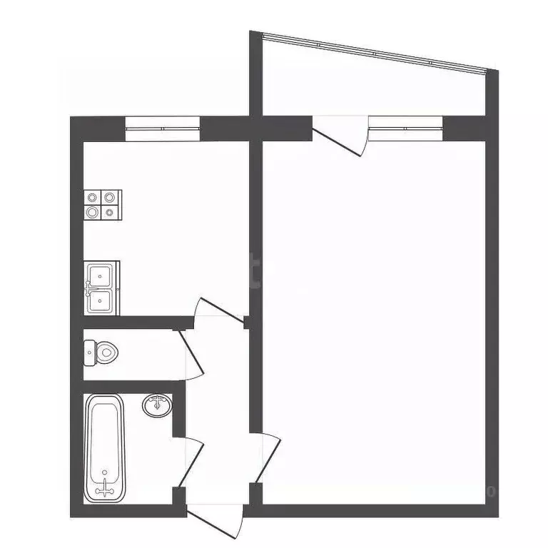 1-к кв. Тюменская область, Тюмень Черниговская ул., 5 (33.4 м) - Фото 0