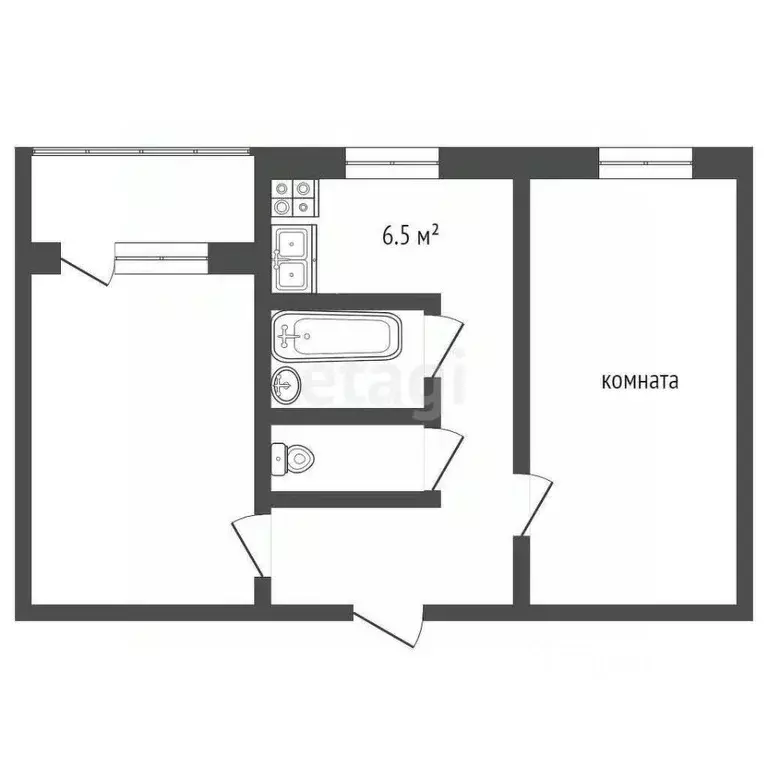2-к кв. Мордовия, Лямбирский район, Большеелховское с/пос, с. Большая ... - Фото 0