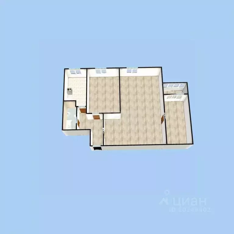 3-к кв. Башкортостан, Уфа ул. Гафури, 17 (54.0 м) - Фото 2