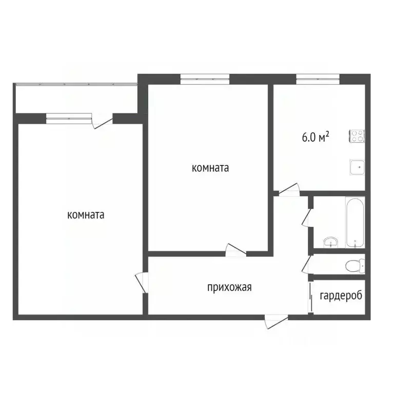 3-к кв. Воронежская область, Воронеж ул. Остужева, 1 (61.0 м) - Фото 1