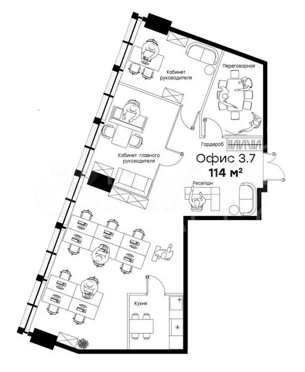 Продажа офиса 114 м2 м. Калужская в ЮЗАО - Фото 0