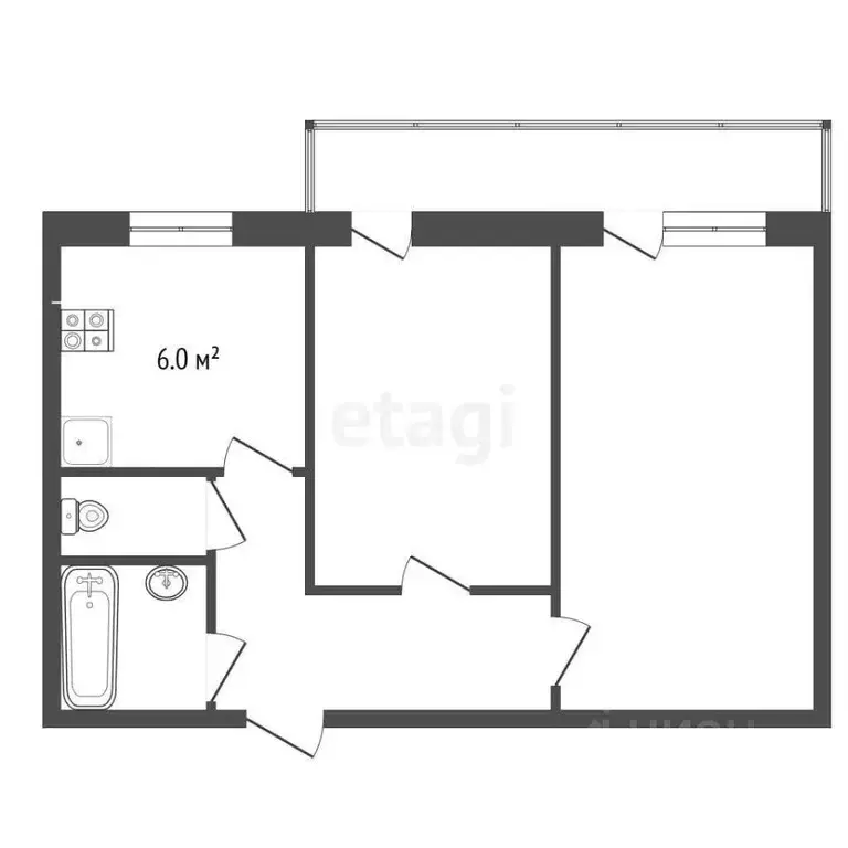 2-к кв. Ростовская область, Ростов-на-Дону ул. Туполева, 7 (47.1 м) - Фото 1