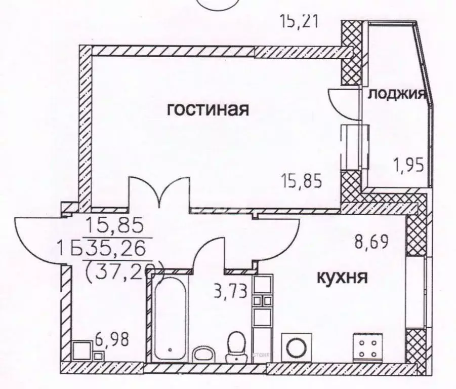 1-к кв. Удмуртия, Ижевск ул. Орджоникидзе, 67 (35.0 м) - Фото 1