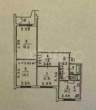 3-к. квартира, 72,7 м, 17/17 эт. - Фото 0