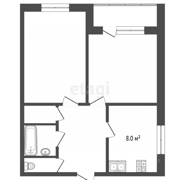 2-к кв. Владимирская область, Муром Муромская ул., 1/2 (49.2 м) - Фото 1