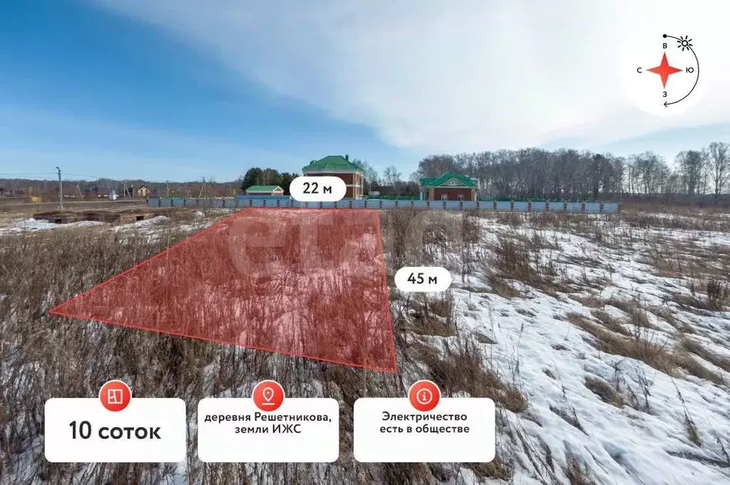 Участок в Тюменская область, Тюменский муниципальный округ, д. ... - Фото 1