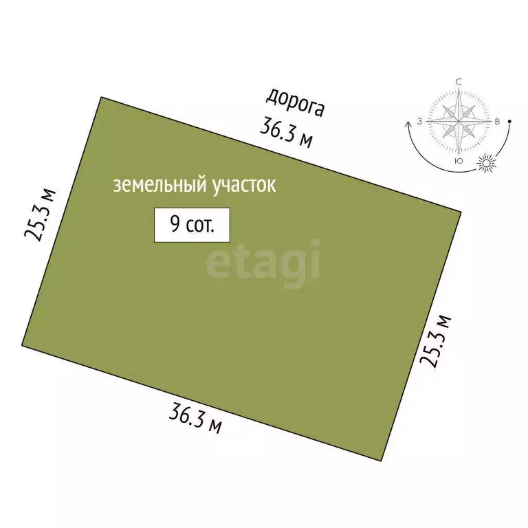 Участок в Миасс, Андреевская улица (9 м) - Фото 0