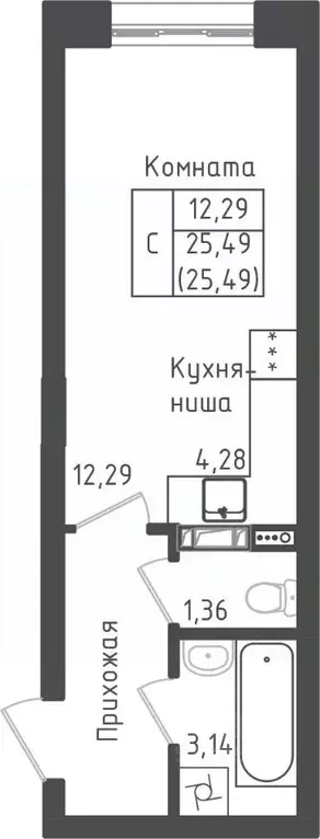 Студия Московская область, Дмитровский городской округ, д. Рыбаки ... - Фото 0