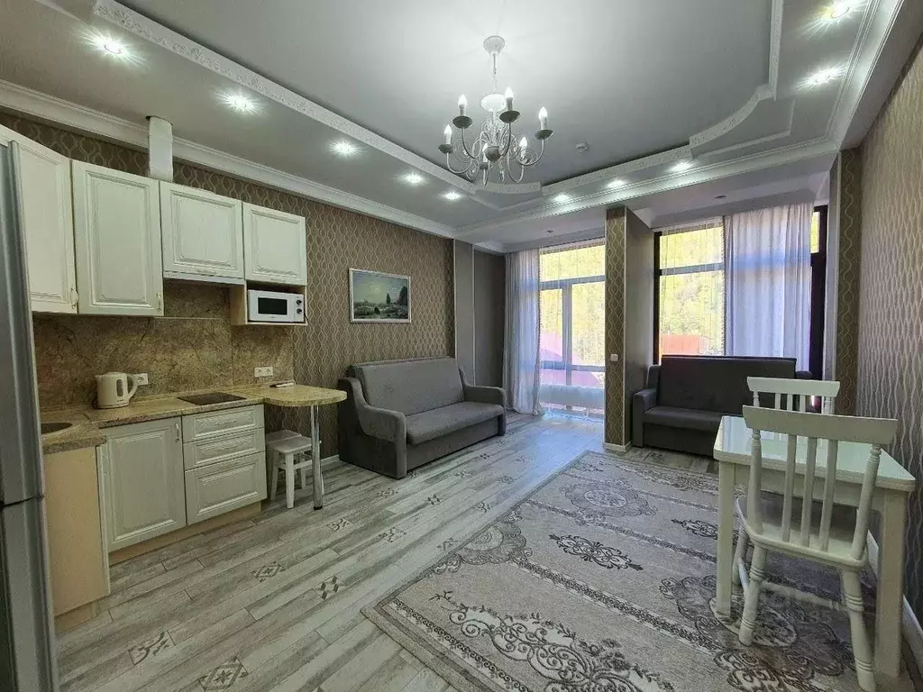 Студия Краснодарский край, Сочи Красная Поляна пгт, ул. Плотинная, 2 ... - Фото 1