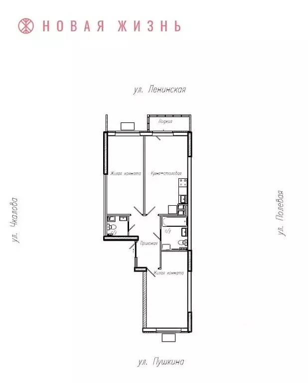 2-к кв. Самарская область, Самара Ленинская ул. (63.7 м) - Фото 1