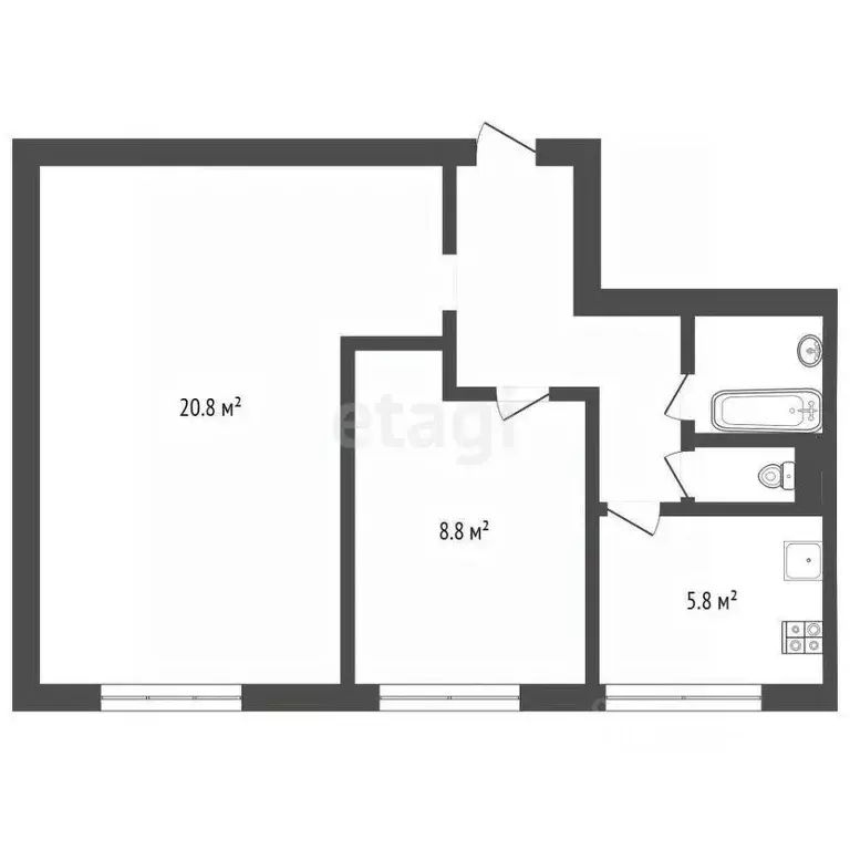 2-к кв. Москва Перовская ул., 4К1 (44.5 м) - Фото 2