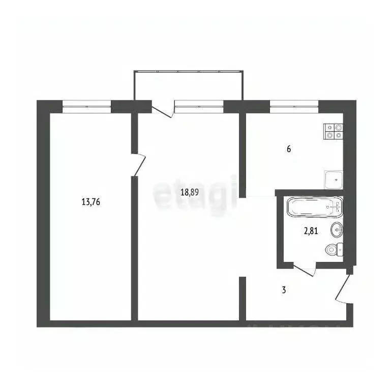 2-к кв. Ульяновская область, Ульяновск ул. Ефремова, 17 (41.8 м) - Фото 2