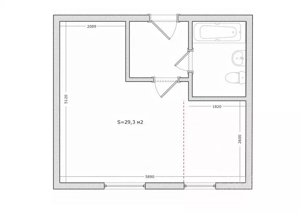 1-к кв. Хакасия, Майна рп ул. Короленко, 31 (29.3 м) - Фото 1