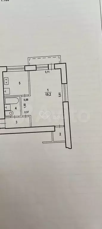 1-к. квартира, 34,7 м, 3/4 эт. - Фото 0