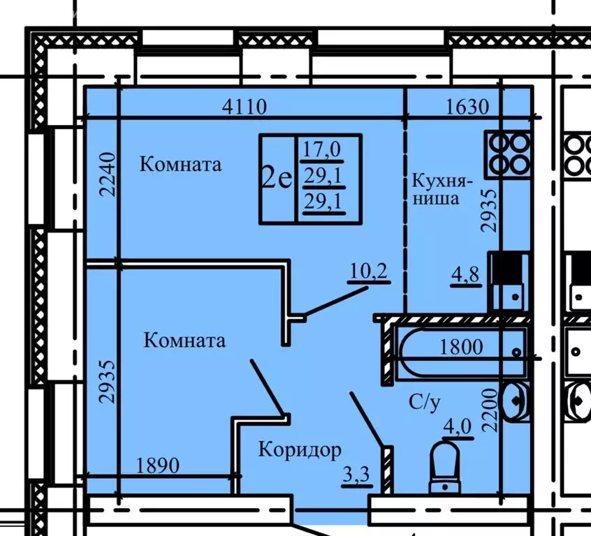 1-комнатная квартира: Сыктывкар, район Орбита, Петрозаводская улица, ... - Фото 1