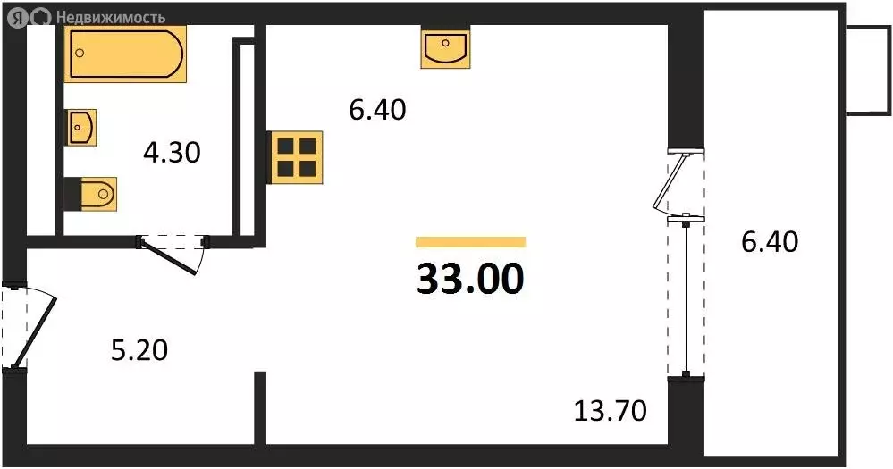 Квартира-студия: Артём, улица Кирова, 78Бк2 (33 м) - Фото 1
