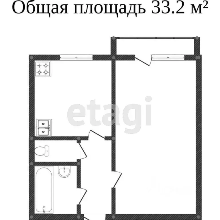 1-к кв. Костромская область, Кострома Давыдовский-2 мкр, 71 (33.3 м) - Фото 1