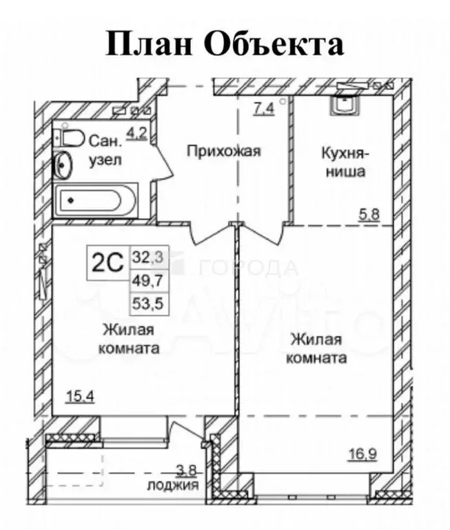 2-комнатная квартира: Новосибирск, Воинская улица, 69 (51 м) - Фото 1