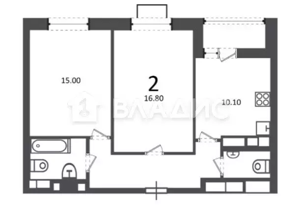 2-комнатная квартира: Москва, проезд Шокальского, 28Ак1 (55.4 м) - Фото 0