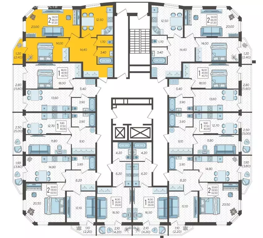2-комнатная квартира: Краснодар, жилой комплекс Зеленодар, улица ... - Фото 2