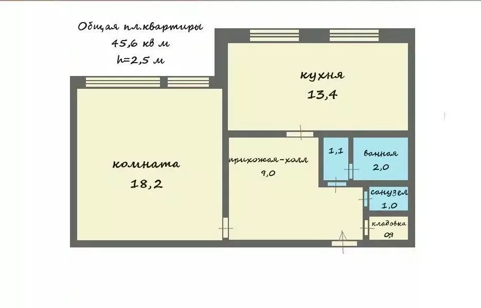 1-к кв. Санкт-Петербург Долгоозерная ул., 4К2 (45.6 м) - Фото 1