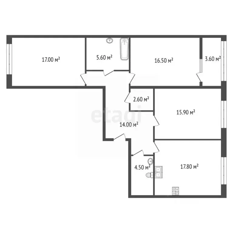 3-к кв. Санкт-Петербург бул. Измайловский, 4к2 (94.1 м) - Фото 1