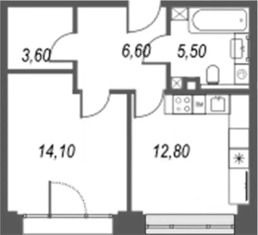 1-к кв. Москва ул. Академика Челомея, 1А (42.6 м) - Фото 0