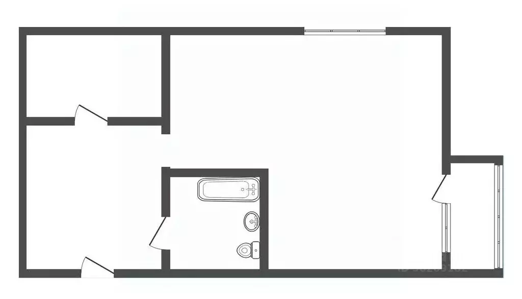 Студия Кемеровская область, Прокопьевск ул. Крупской, 15 (35.9 м) - Фото 2
