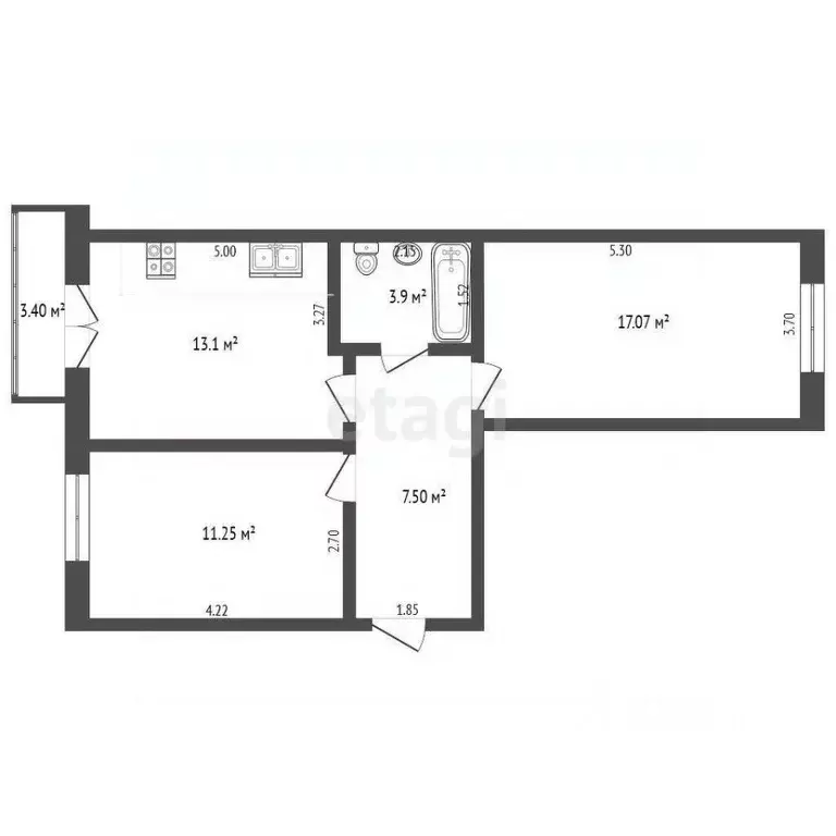 2-к кв. Ярославская область, Ярославский муниципальный округ, д. ... - Фото 2