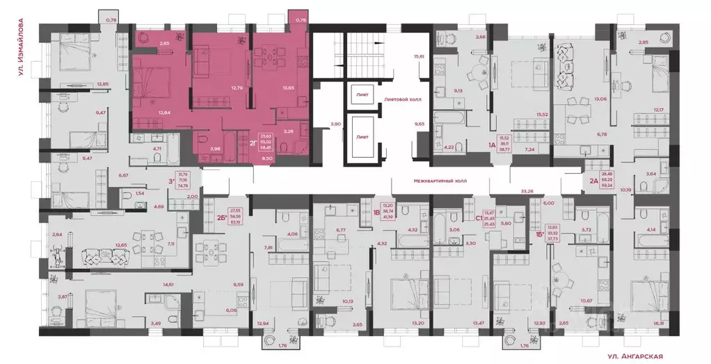 2-к кв. Пензенская область, Пенза Форт жилой комплекс (58.45 м) - Фото 2